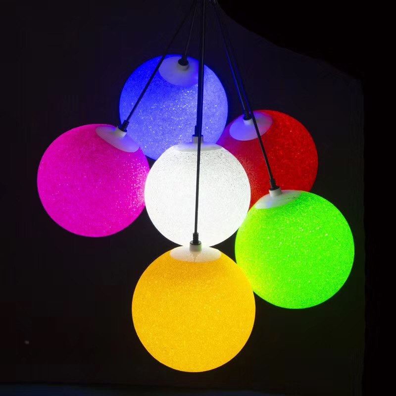 Cross-border outdoor led rice ball hanging tree lamp, crystal spherical shape, kindergarten street lighting landscape decoration details Picture