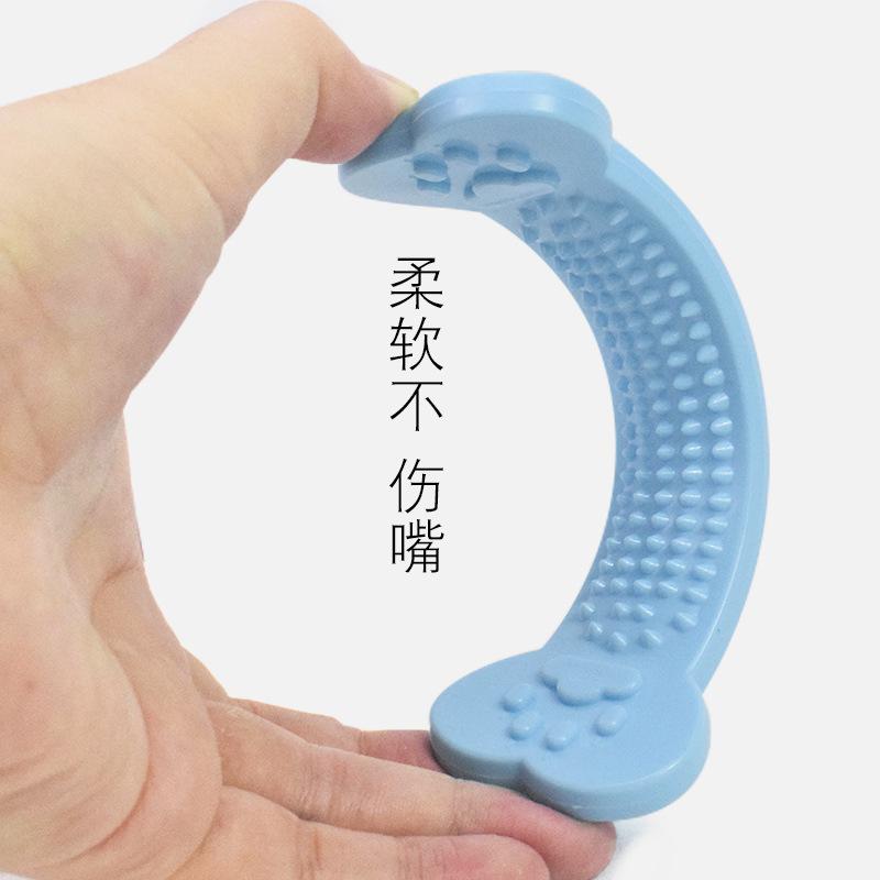 Pet products Macaron flat bone head pet molar bite toy dog educational toy a hair replacement Specification drawing