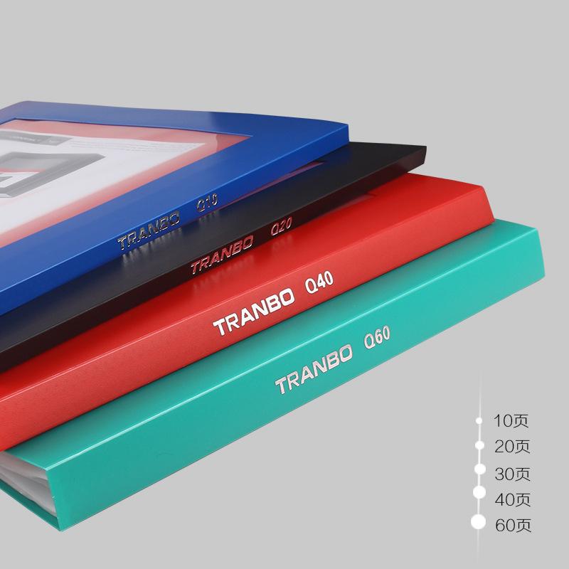 Wholesale reference book, A4 test paper folder, insert page folder, multi-layer windowed music score folder, 30-page reference book collection folder Specification image