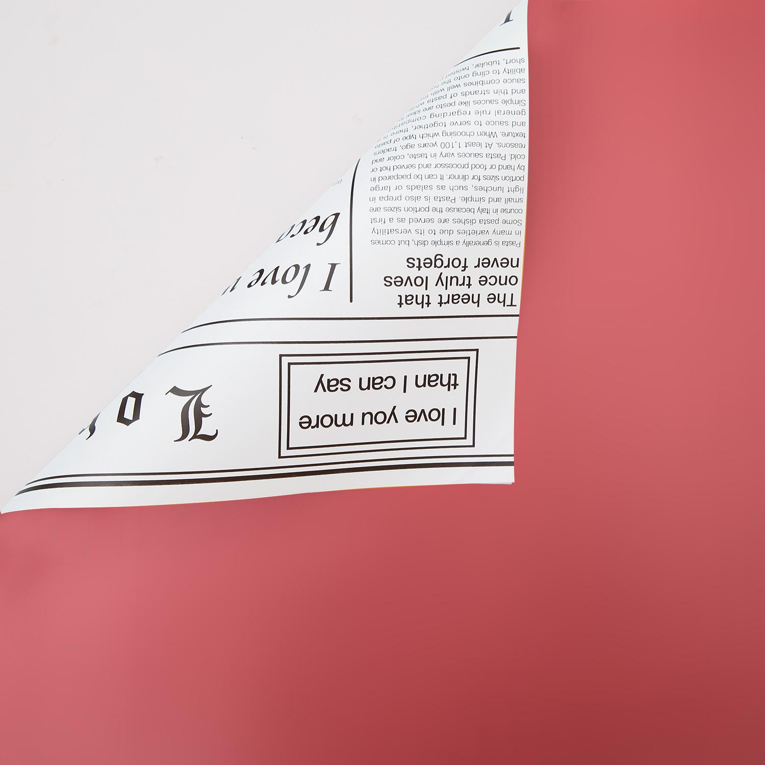 花衣裳花束包花纸塑料防水鲜花包装花艺材料双面双色英文欧雅纸童话详情图17