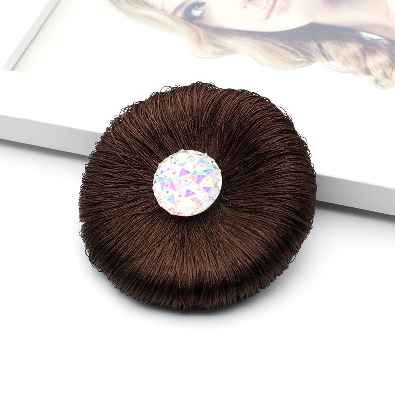 Direct Sales 6Cm Cotton Thread Disc Tassel Shoes Flower Coffee Color Sky Diamond Buckle Tassel Shoes Flower Manufacturers Wholesale Customization Specification drawing