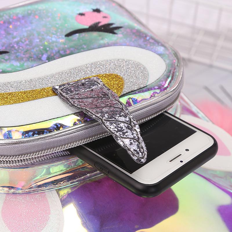 Children's backpack: Unicorn Creative Jelly pvc Rainbow Unicorn Backpack, large-capacity student waterproof backpack Application Scenario