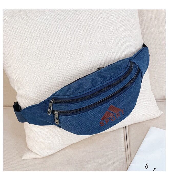 Manufacturers Wholesale Multi-Functional Outdoor Sports Close-Fitting Men's And Women's Canvas Fanny Pack Running Cycling Wear-Resistant Purse undefined