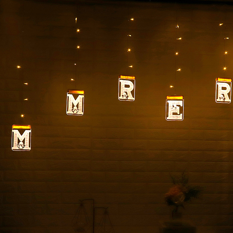 Cross-border marriage proposal declaration curtain light marry me room decoration light romantic girl 3d background light set