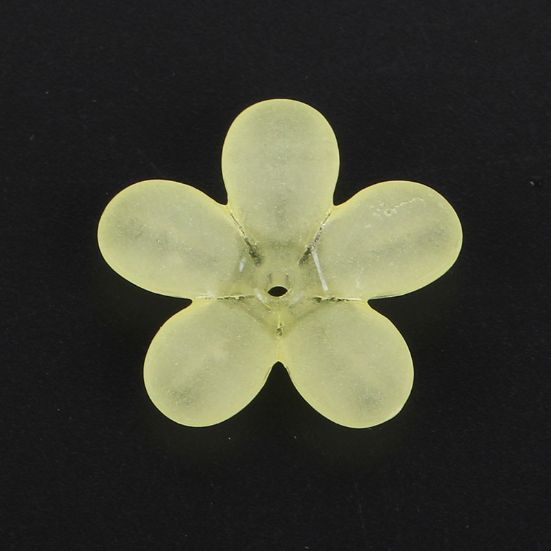 Factory direct sales of new frosted flower through-hole scattered beads material, sweet and fresh acrylic diy handcrafted undefined