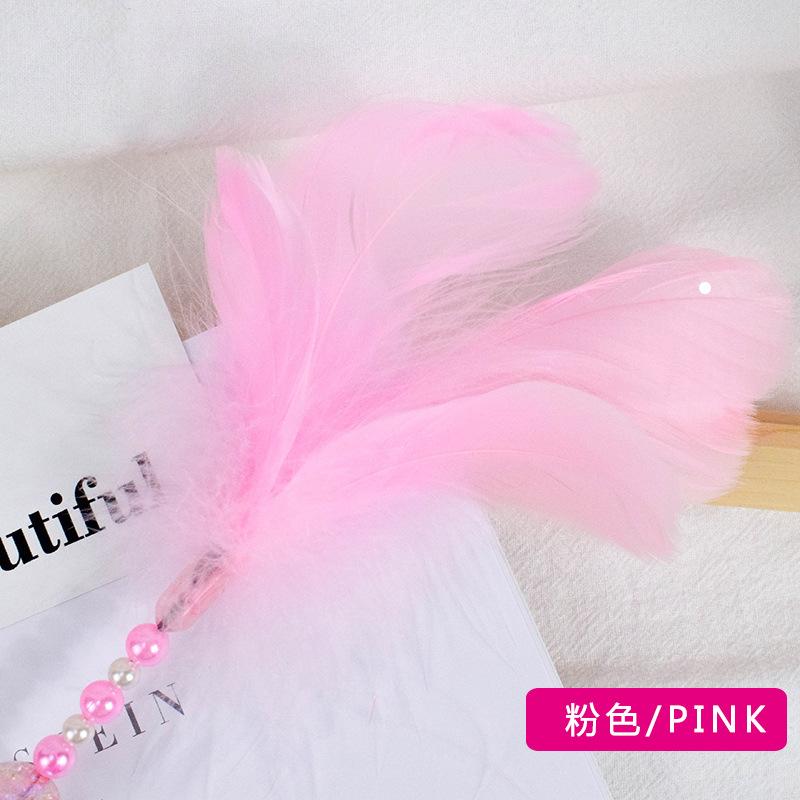 New interactive cat toy bead string feather with bell cat toy tease cat stick cat supplies a hair undefined