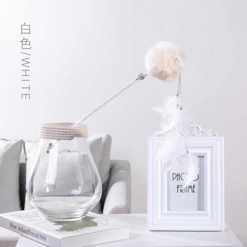 The new handmade plush ball bell Fairy cat ticker stick can be detachable a dual-purpose cat ticker and a hair replacement undefined