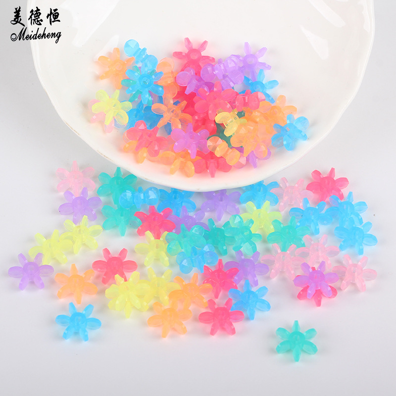 Simple and versatile hair accessories and hair strings, acrylic five types of jelly beads, diy handcrafted loose bead materials