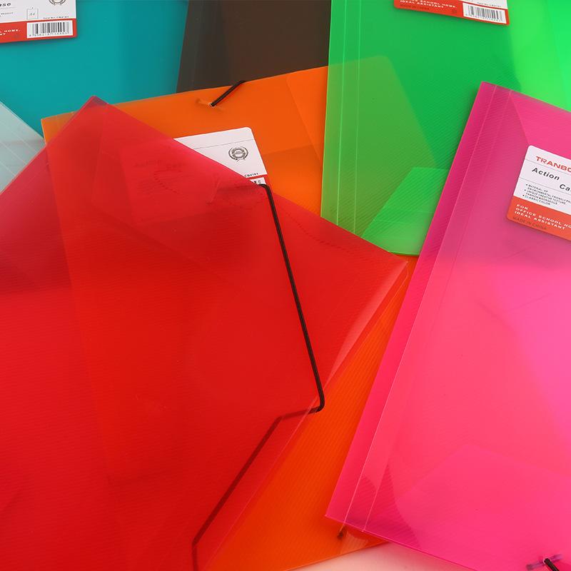 Customized elastic band folders, PP folders, rope bundles, multi-color office folders, and office storage supplies from the manufacturer Specification image