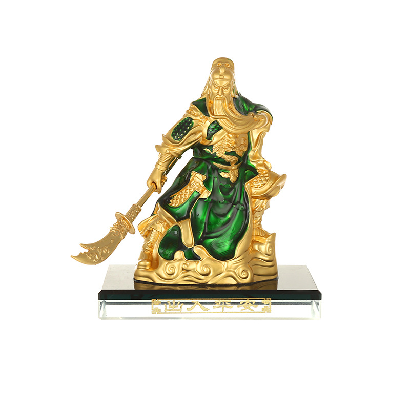 Car accessories with base color war god Guan Gong and base alloy ornaments, car Guan Er Ye accessories Item Picture