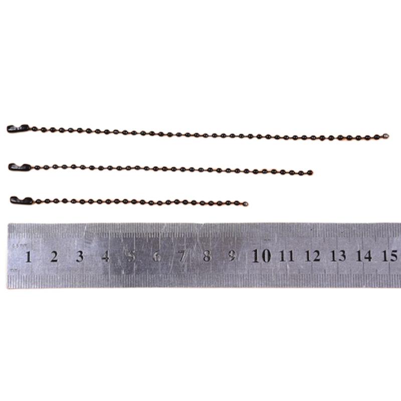 New Fashion Round Bead Tag Chain Color Jewelry Chain Gold And Silver Black And White Key Chain Clothing Round Bead Chain Application Scenario