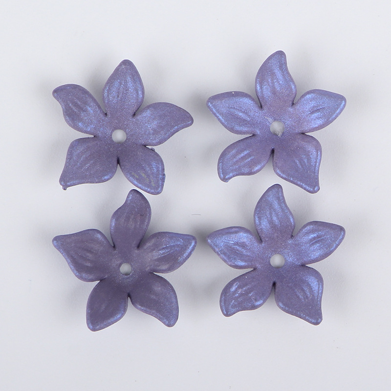 Factory direct sales of acrylic mid-hole frosted five-petal flower handcrafted headwear, bride headwear, ancient-style hairpin accessories undefined