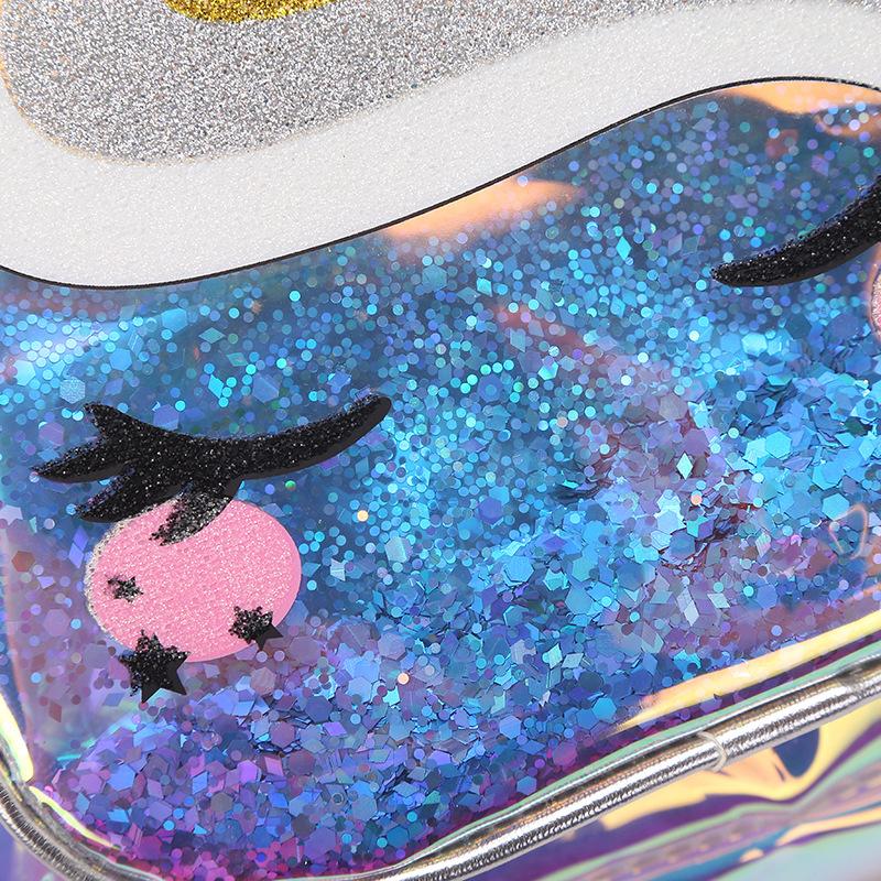 Children's backpack: Unicorn Creative Jelly pvc Rainbow Unicorn Backpack, large-capacity student waterproof backpack Specification image