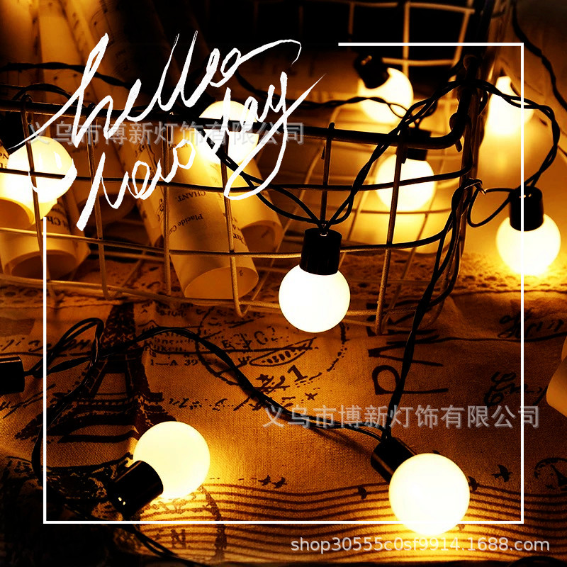 Cross-border source of goods running horse 4cm large ball LED lights flashing lights string lights decorative lights decorate the room bedroom living room