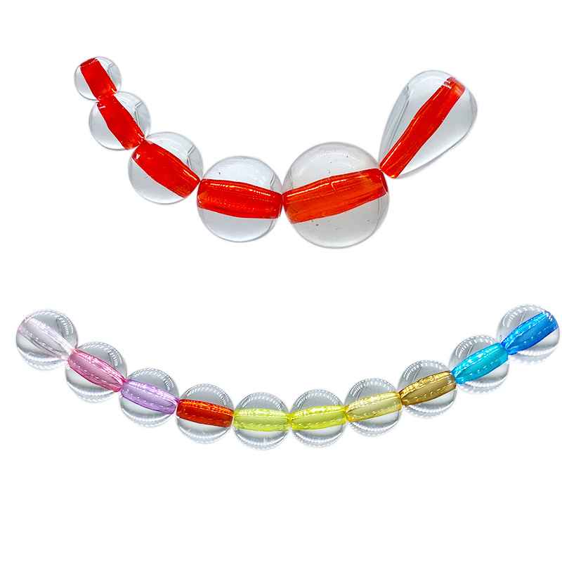 Beaded material through-hole core bead jewelry, hair rope necklace, acrylic round bead diy simple and easy accessory Item Picture