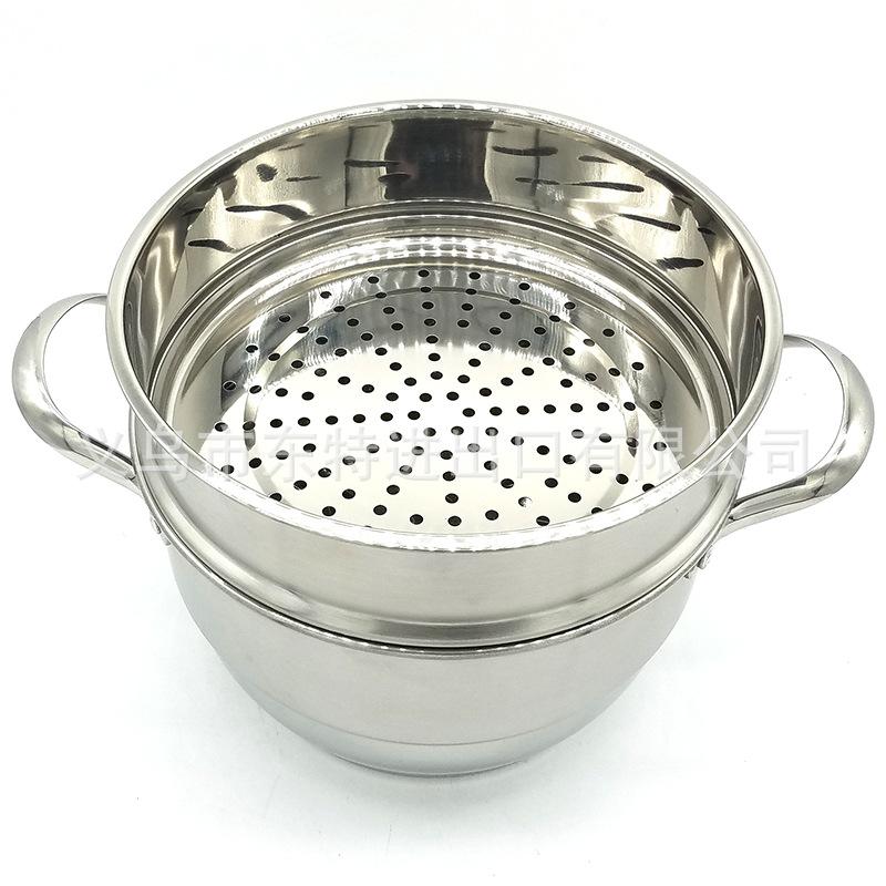 Factory direct sales of new type of soup pot, non-magnetic thickened double-base soup steamer, multi-functional pot, sanding double-layer Korean-style gift pot Item Picture