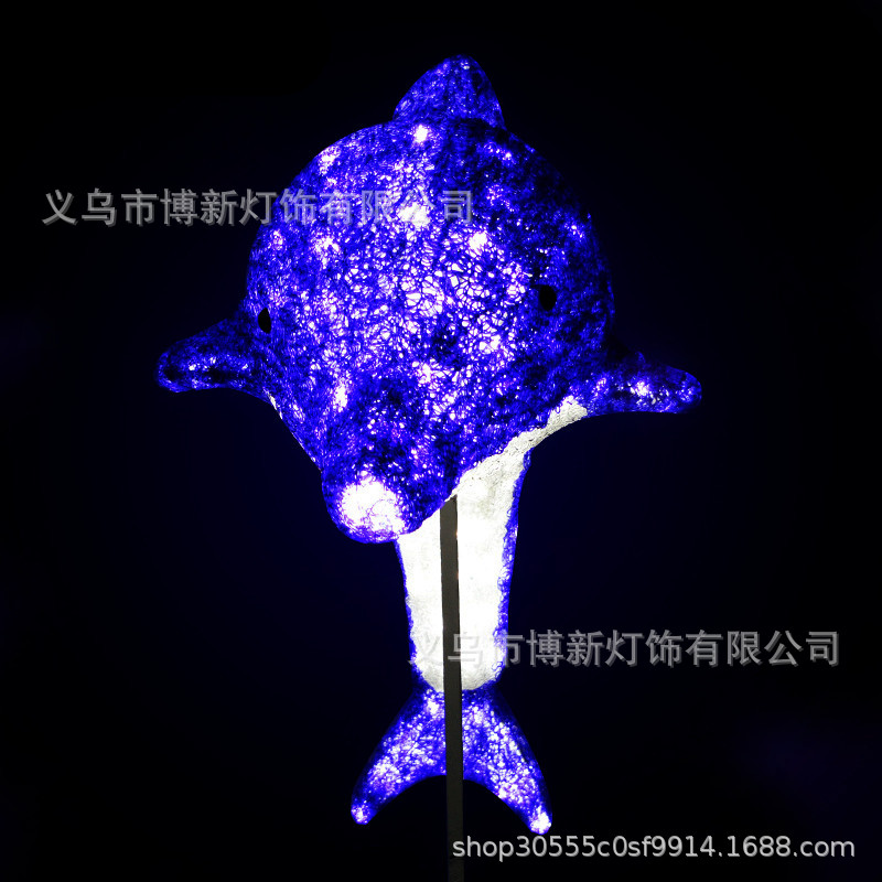 Cross-border supply LED dolphin outdoor waterproof creative animal-shaped lights Landscape courtyard park ornaments