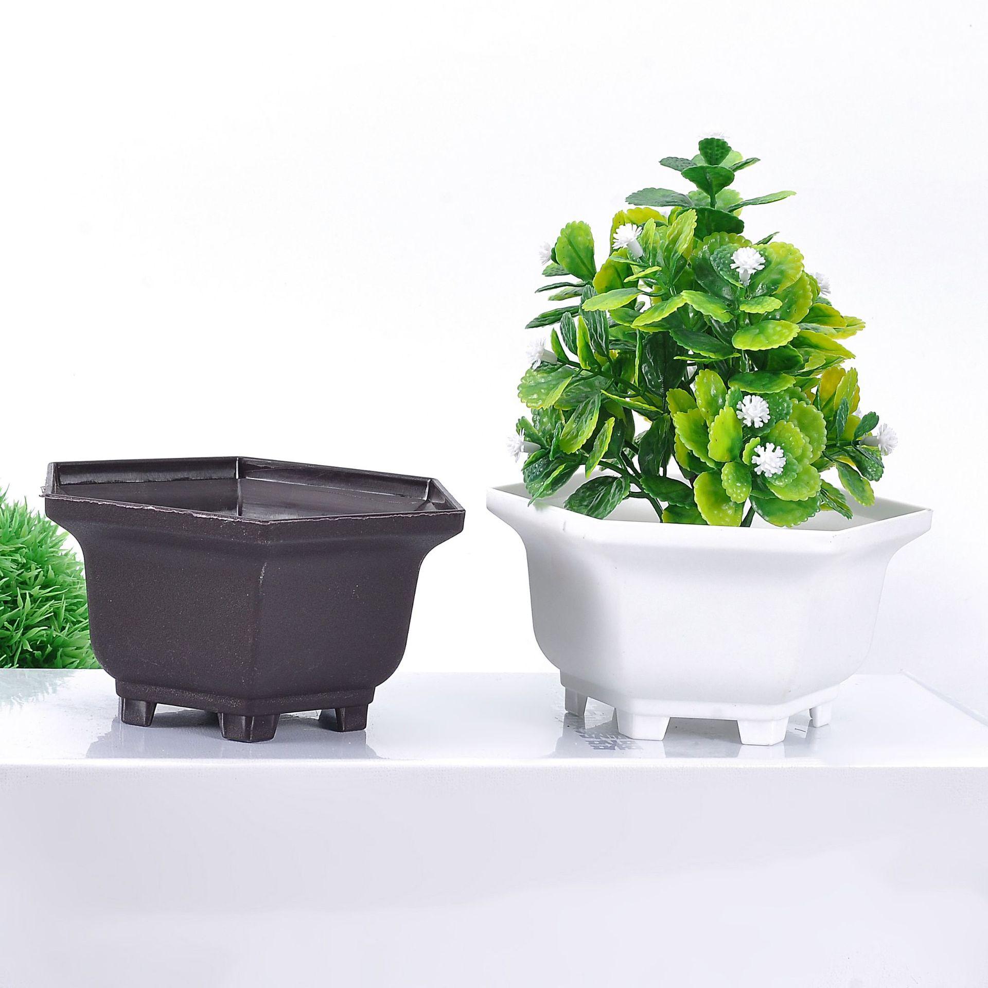 The manufacturer supplies P007 weighted foam plastic flower POTS and flocked artificial flower POTS Item Picture