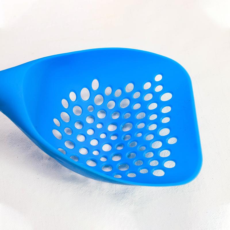 Pet cleaning products manufacturers direct sales candy color big round hole cat litter shovel plastic hollow cat litter cat poop shovel Specification drawing