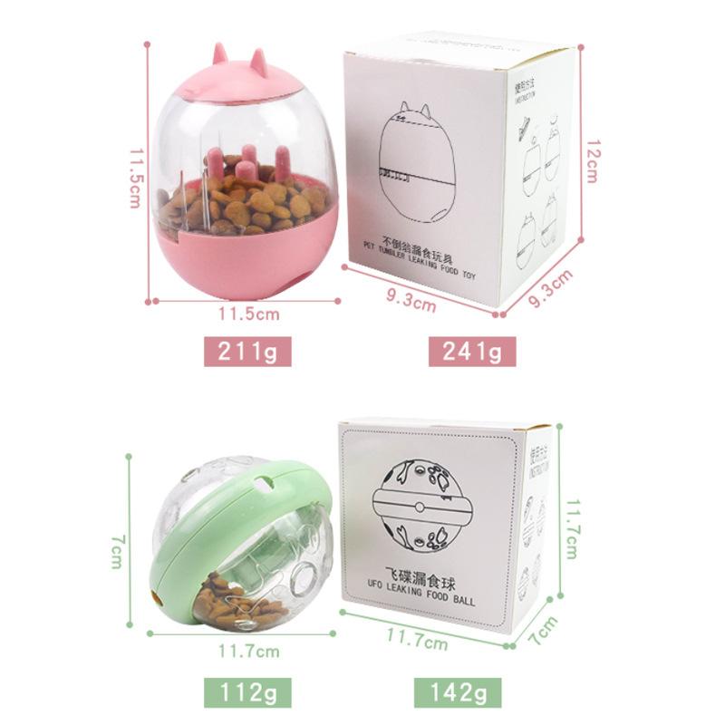New non-collapsible pet dog toy dog interactive nibble leaky toy alien ship toy leaky spaceship replacement Specification drawing