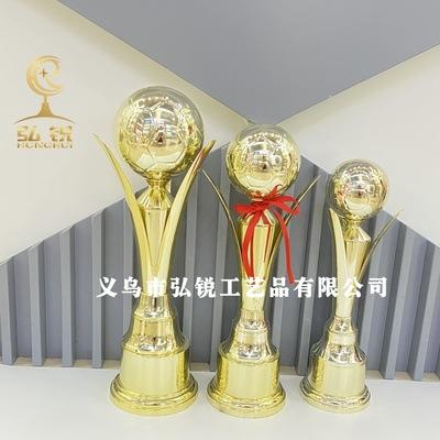 Hot-selling wholesale football plastic trophies, sports competition children's prizes, commemorative awards, and creative customizable logos Specification image