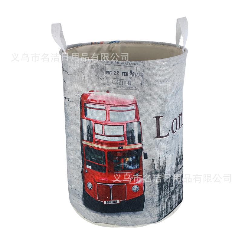 Full-color printed cartoon polyester-cotton thickened laundry bucket, laundry basket, dirty clothes basket, storage basket, sundries basket. Customized according to samples from the manufacturer undefined
