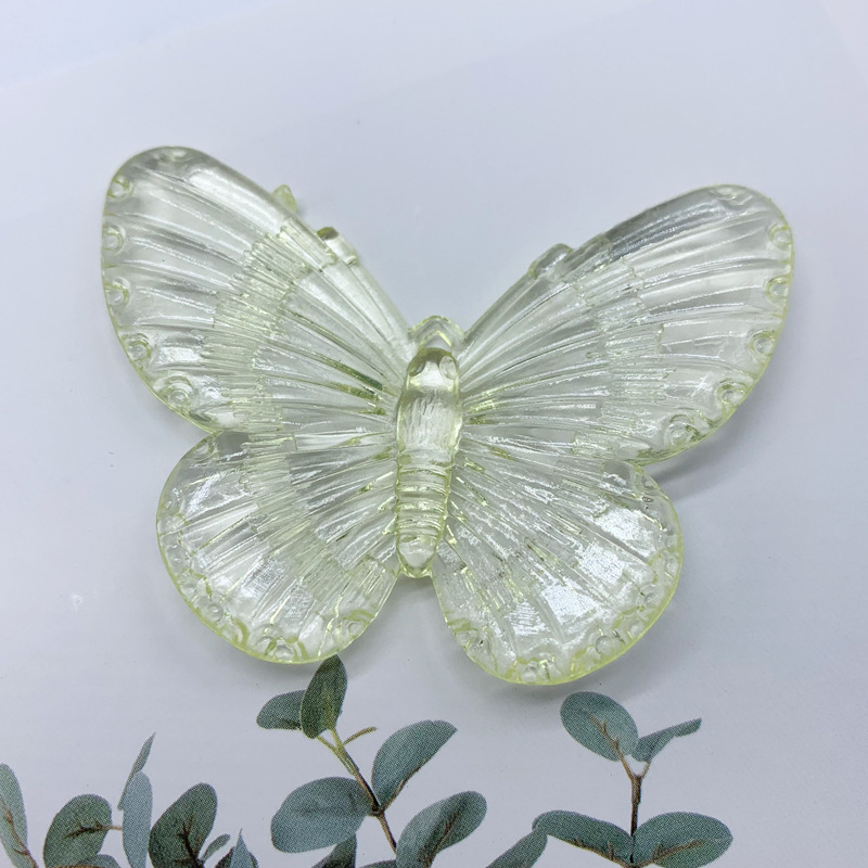 ins透明蝴蝶地摊货源吊孔大小号 厂家直销亚克力夏天色搭配包包珠详情图7