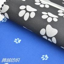 600d Printed Oxford cloth printed Pet series Bone footprints pvc coated fabric printed polyester Oxford cloth