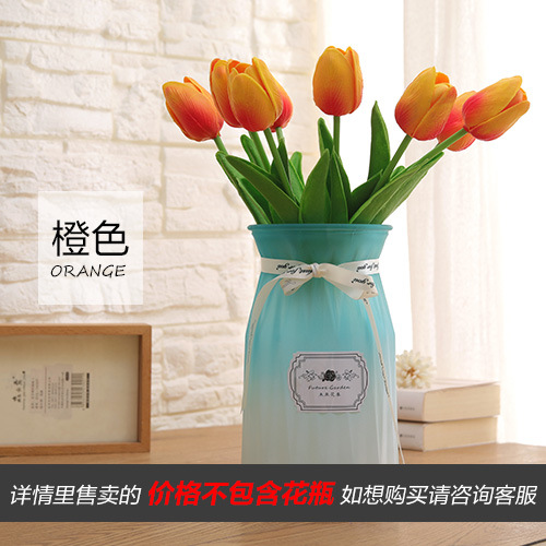 Emulación PU mini tulipán emulación flores flores falsas al por mayor comercio exterior transfronterizo boda flores de seda decoración del hogar flores undefined