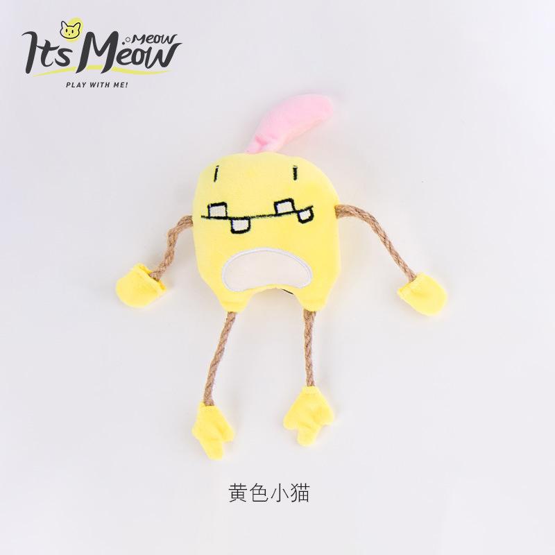 20 New pet cat products include mint plush cat ticker toy Chew chew teeth long rope monster cat toy undefined