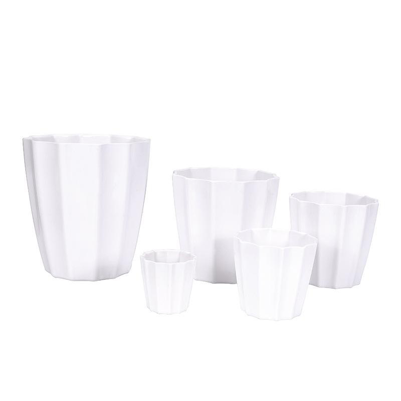 Factory direct sales of 5-sized Y31 series vertical striped circular color series flower POTS and plastic succulent flower POTS Item Picture