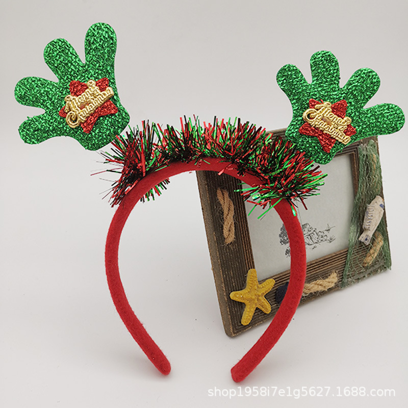 Christmas headbands, Christmas headwear decorations, hair accessories for children, girls, princesses, little girls, Christmas antler headbands for girls undefined