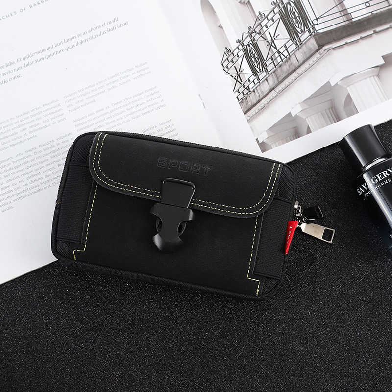 Hot Fashion Oxford Cloth Mobile Phone Bag Male Multi-Functional Mobile Phone Cover Wear Belt Mobile Phone Bag Gift Customization Wholesale undefined