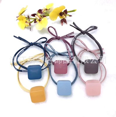 Manufacturers direct sales of explosive square rubber band hair band Korean version of the head rope all tie hair rubber band thumbnail