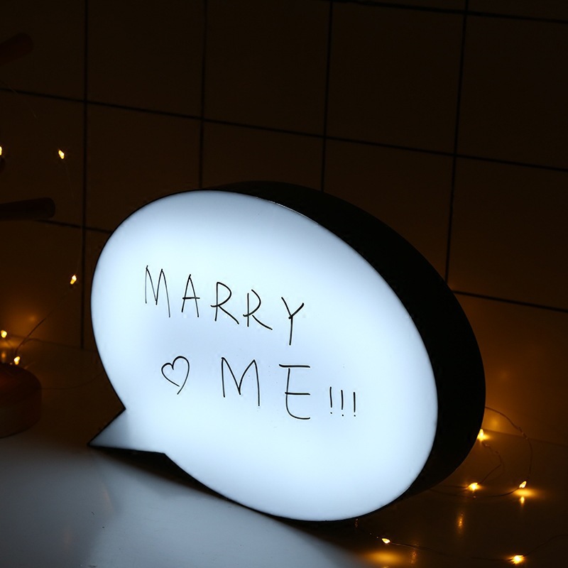 LED letter light box, creative birthday gift, erasable message board, proposal and confession prop, popular online handwritten message light undefined
