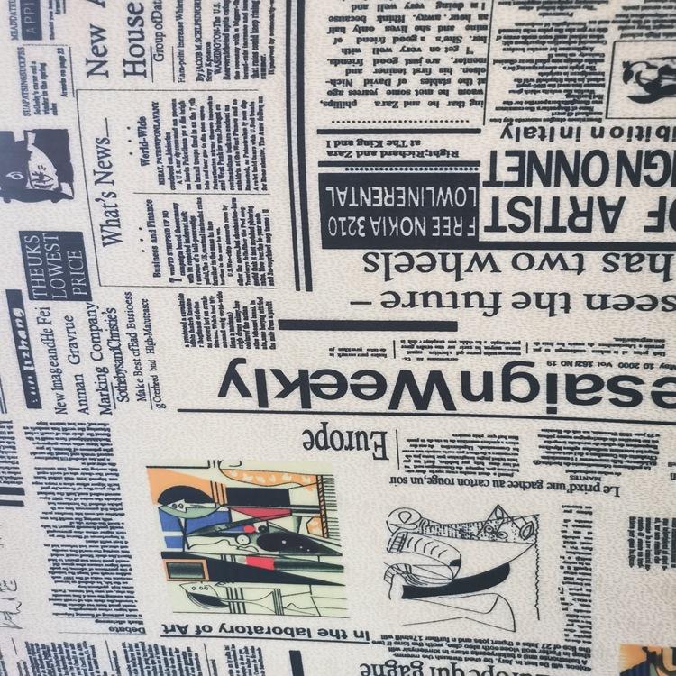 The color tin printing series of printed newspapers are in stock and widely applicable to the outer packaging fabrics of bags, cosmetic bags, handbags, etc Application Scenario
