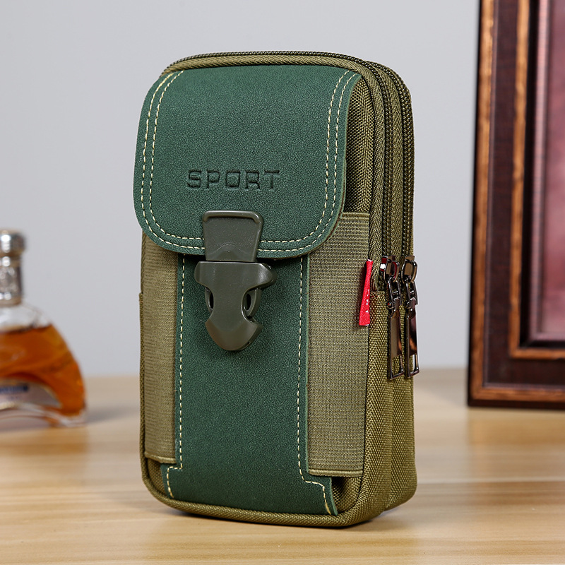 Hot Fashion Oxford Cloth Mobile Phone Bag Male Multi-Functional Mobile Phone Cover Wear Belt Mobile Phone Bag Gift Customization Wholesale undefined