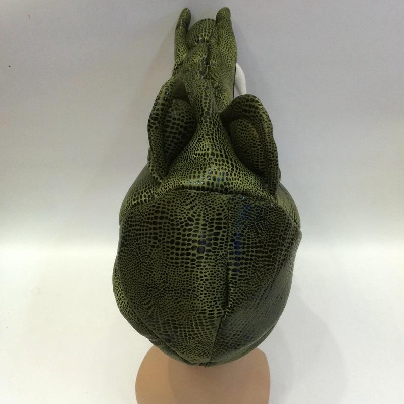 Qianfang Festival Wig hat, dark green big crocodile head hat, Forest Party performance Festival Hat 6545 Specification image