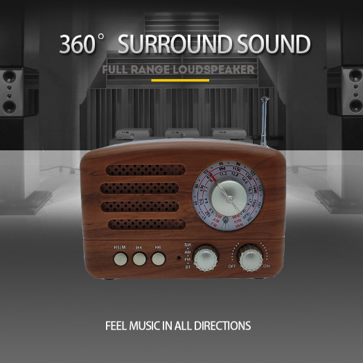 cmik's new retro Bluetooth speaker, radio card, subwoofer, creative gift, mini antique audio system Application Scenario