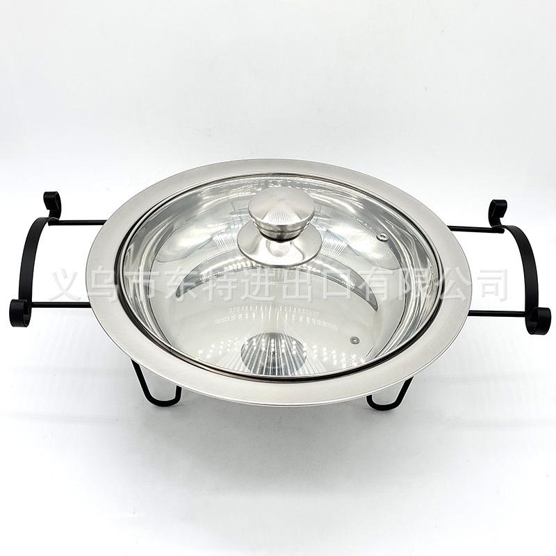 Factory direct sales of stainless steel alcohol dry pot, solid and liquid alcohol stove, small hot pot, dry pot, restaurant small hot pot Specification image
