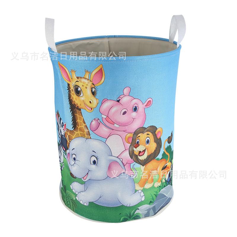 Full-color printed cartoon polyester-cotton thickened laundry bucket, laundry basket, dirty clothes basket, storage basket, sundries basket. Customized according to samples from the manufacturer undefined