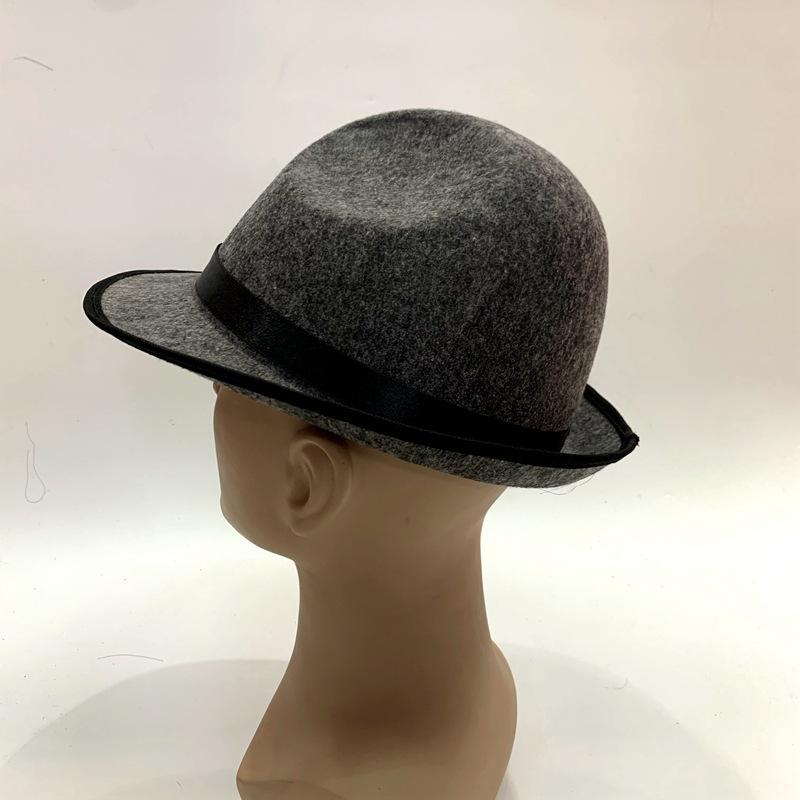 Qianfang Festival wig hat, Irish hat style, grey gift hat, non-woven fabric, one-time die-casting molding, men's professional hat 4323 Item Picture