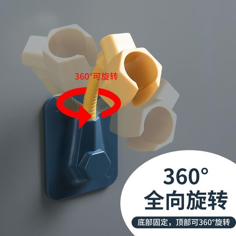 New seamless rotating showerhead stand, wall-sticking aluminum tube showerhead seat, creative showerhead bracket, nano adhesive bath hook Application Scenario