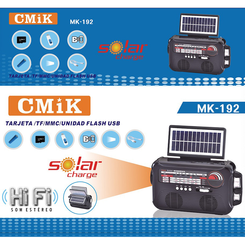 FM vintage radio, card-inserting multi-functional solar radio, MP3 player with flashlight, customized for export Application Scenario