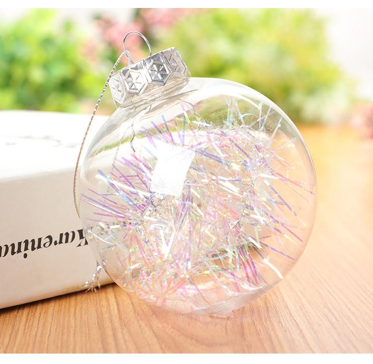 Wedding products: cross-border transparent plastic balls, hollow round balls, Christmas balls, Christmas, New Year and Spring Festival PET decorative balls with decorations undefined
