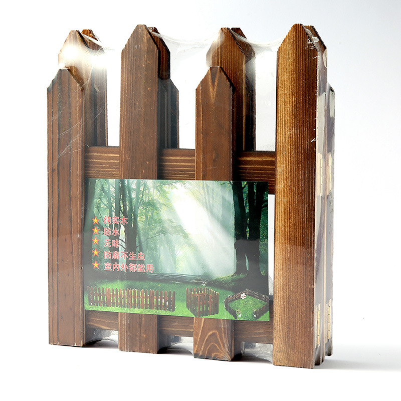 Anti-corrosion carbonized wood pile, garden fence, garden, balcony, fence, courtyard carbonized wood pile factory direct sales Specification image