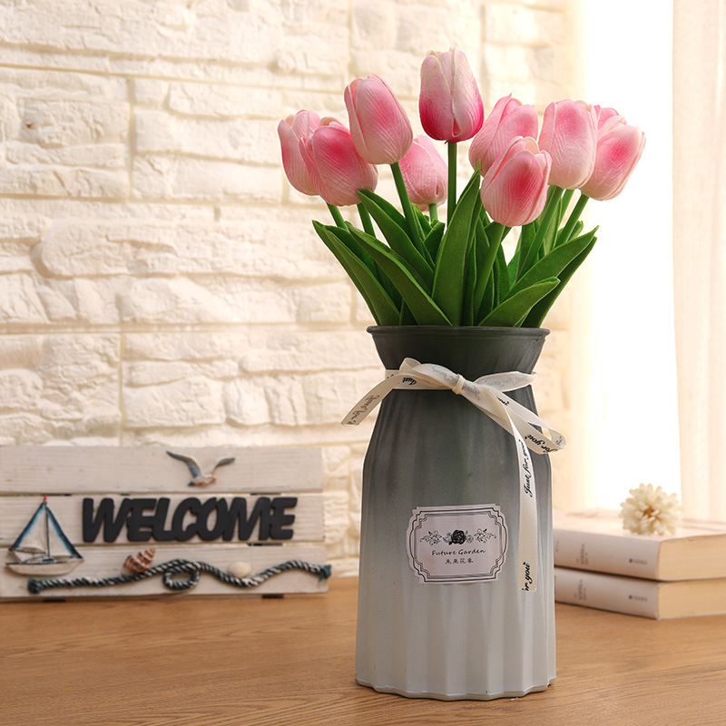 Emulación PU mini tulipán emulación flores flores falsas al por mayor comercio exterior transfronterizo boda flores de seda decoración del hogar flores Specification image