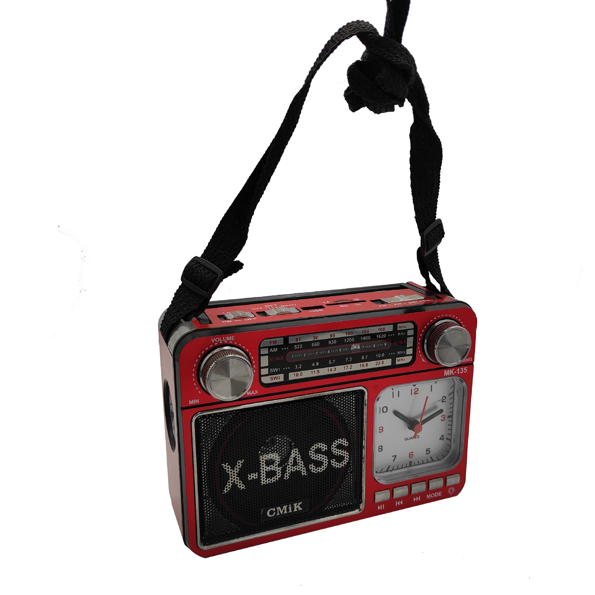 cmik multi-functional radio, retro full-band clock, card slot speaker, flashlight for export Item Picture