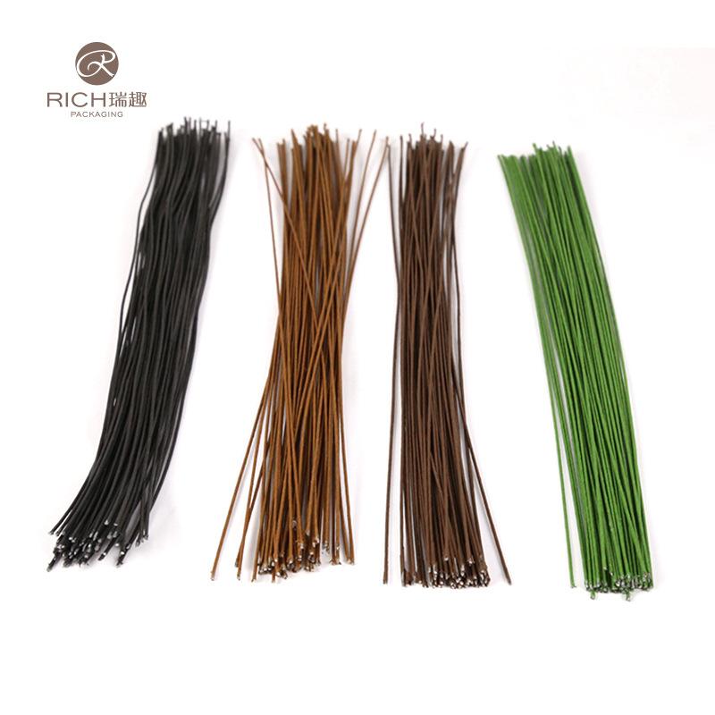 Flower art wire, flower pole, wire, green paper wrapped wire, flower packaging tools, flower shop supplies. One tube = one pack