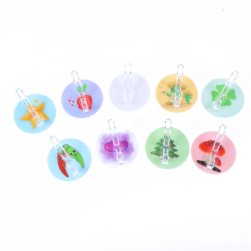 The scratch-free, strong 6.5 cm removable adhesive pattern coat hook is washable and reusable without deformation. The hook is sticky Item Picture
